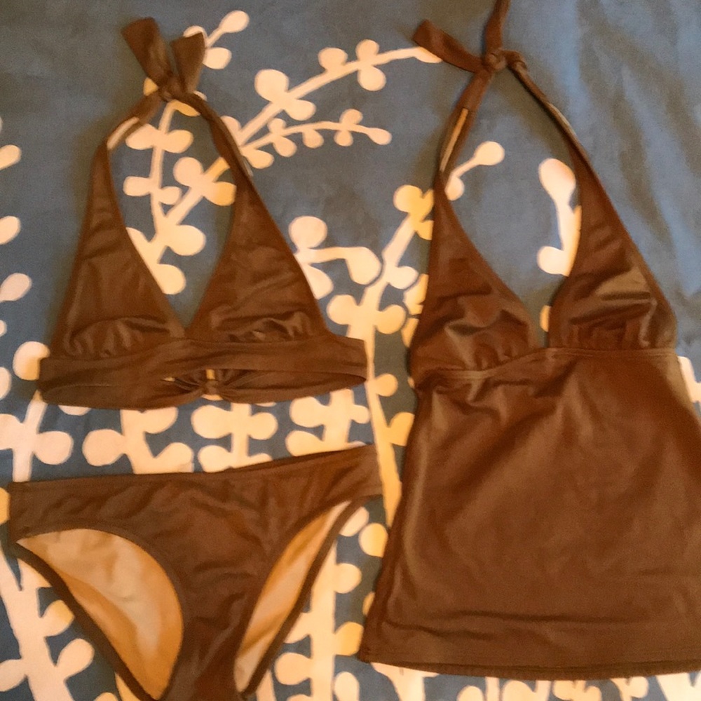 Green Jcrew 3Piece Swimsuit Set Gem